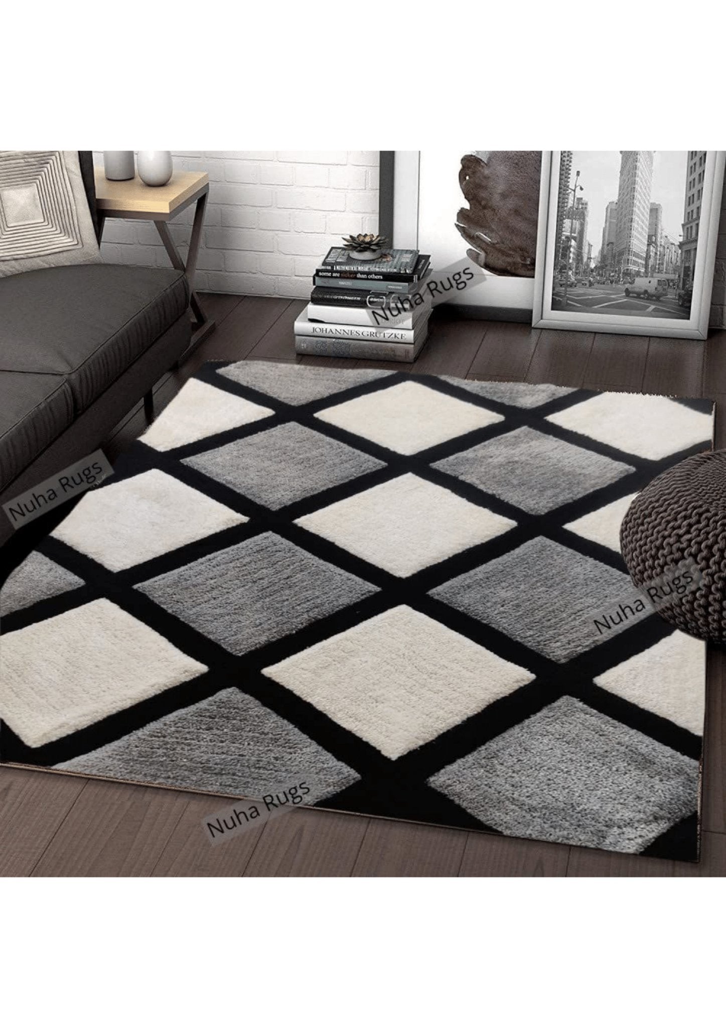 Chic Diamond Pattern Area Rug - Rugs at Nestern