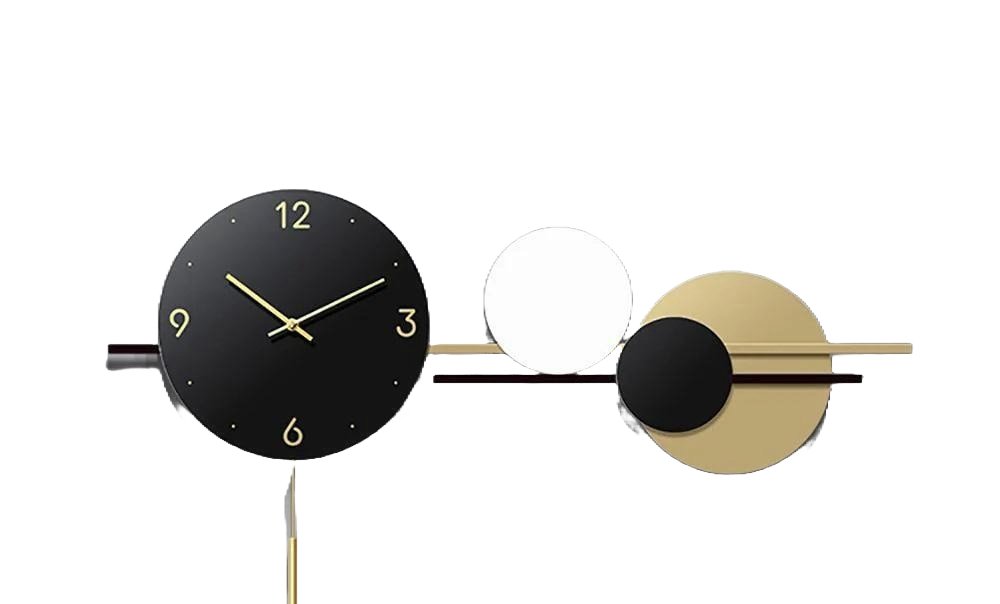 Circle of Elegance - Modern Geometric Wall Clock - Wall Art at Nestern