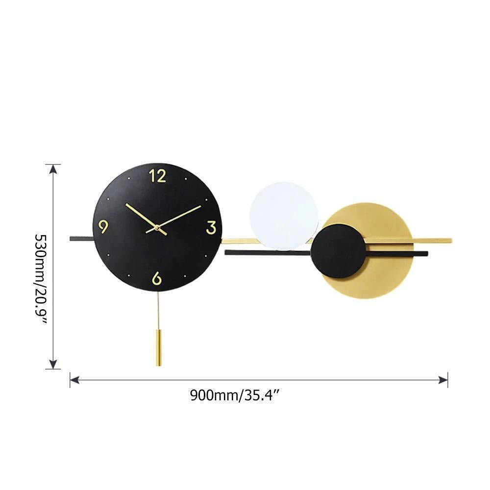 Circle of Elegance - Modern Geometric Wall Clock - Wall Art at Nestern