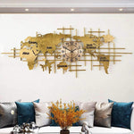 3D World Map Clock - Unique Wall Art - Wall Clock at Nestern