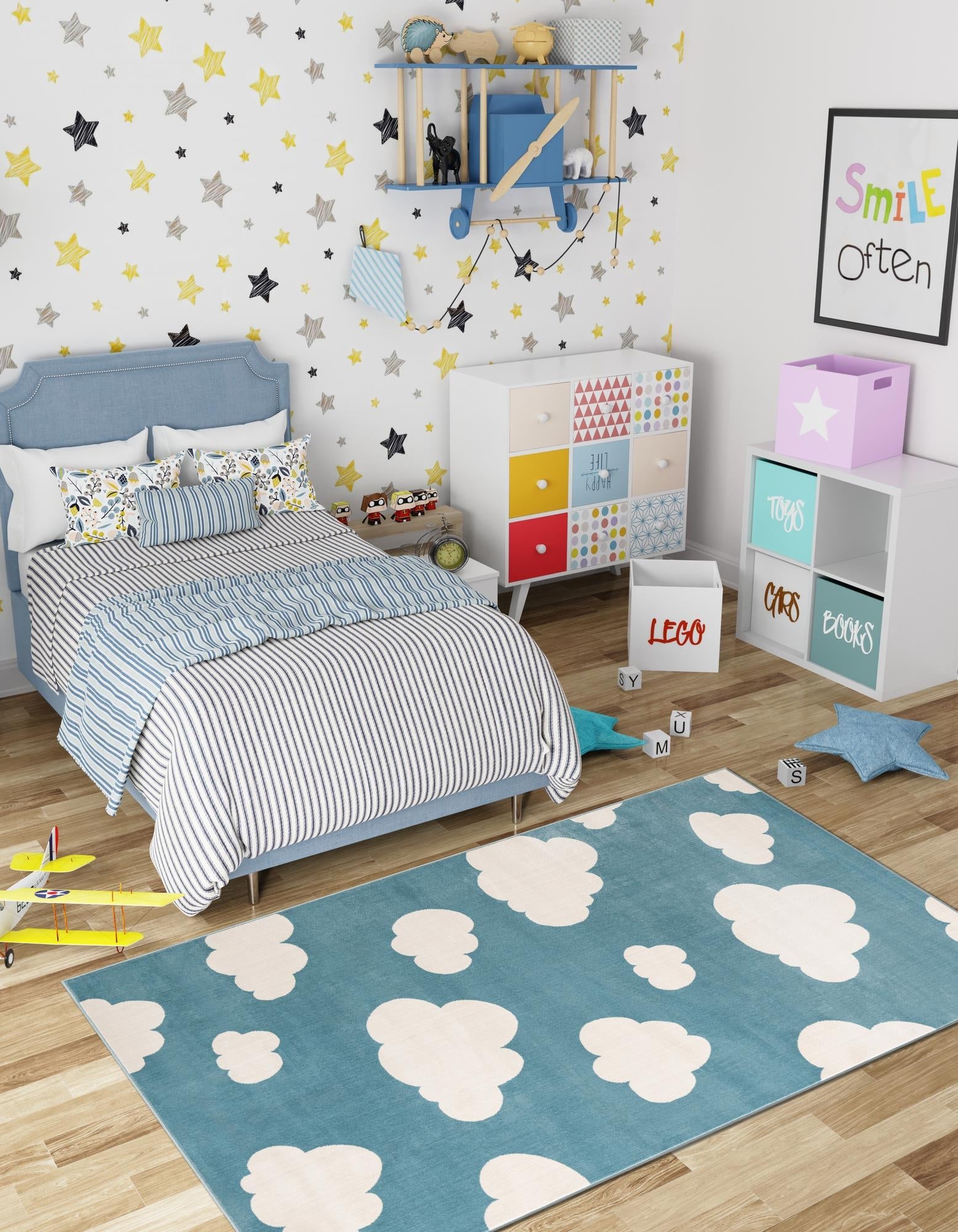 Cloud Dreams Kids’ Rug - Rugs at Nestern