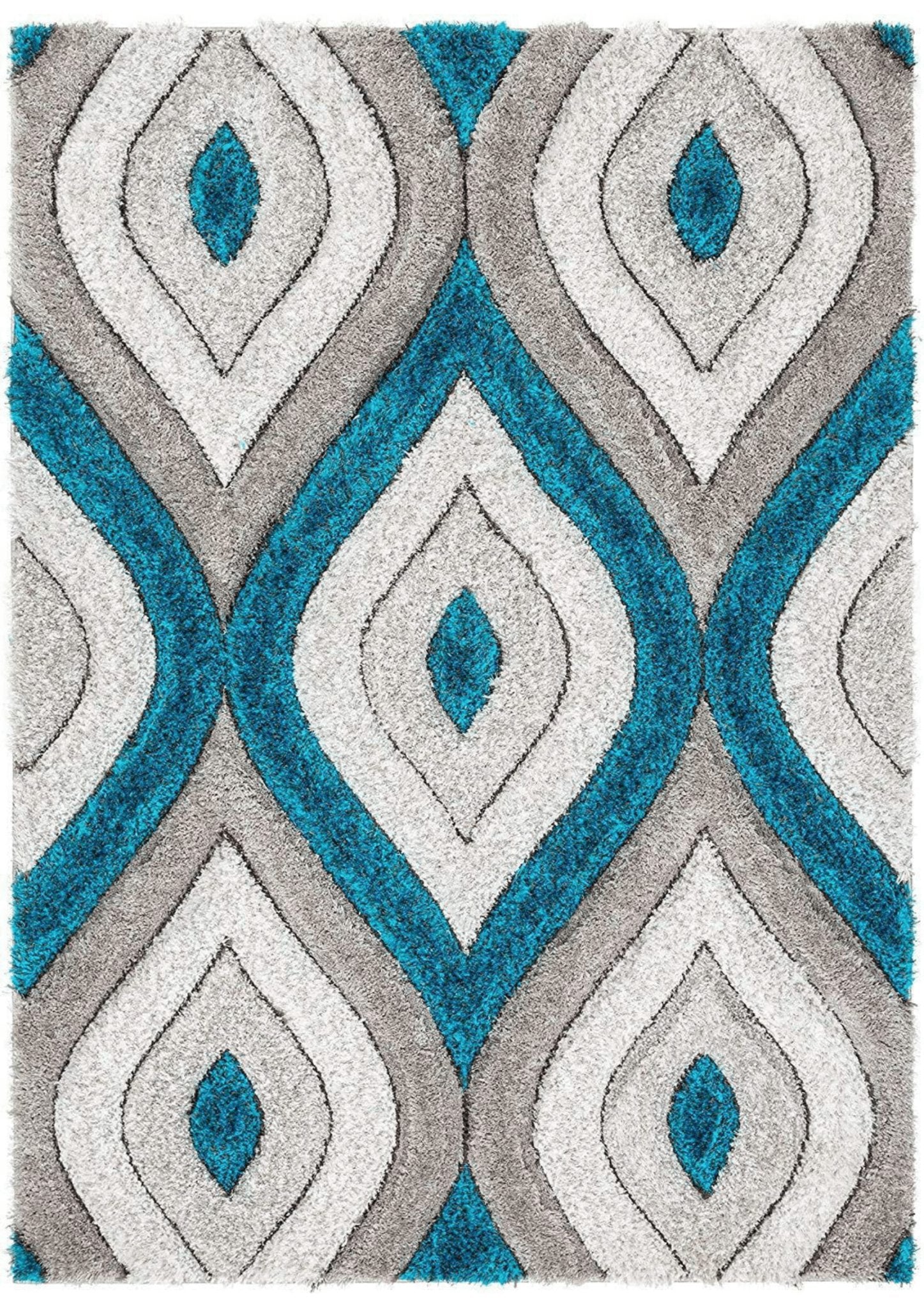 Contemporary Gray Geometric Rug - Rugs at Nestern