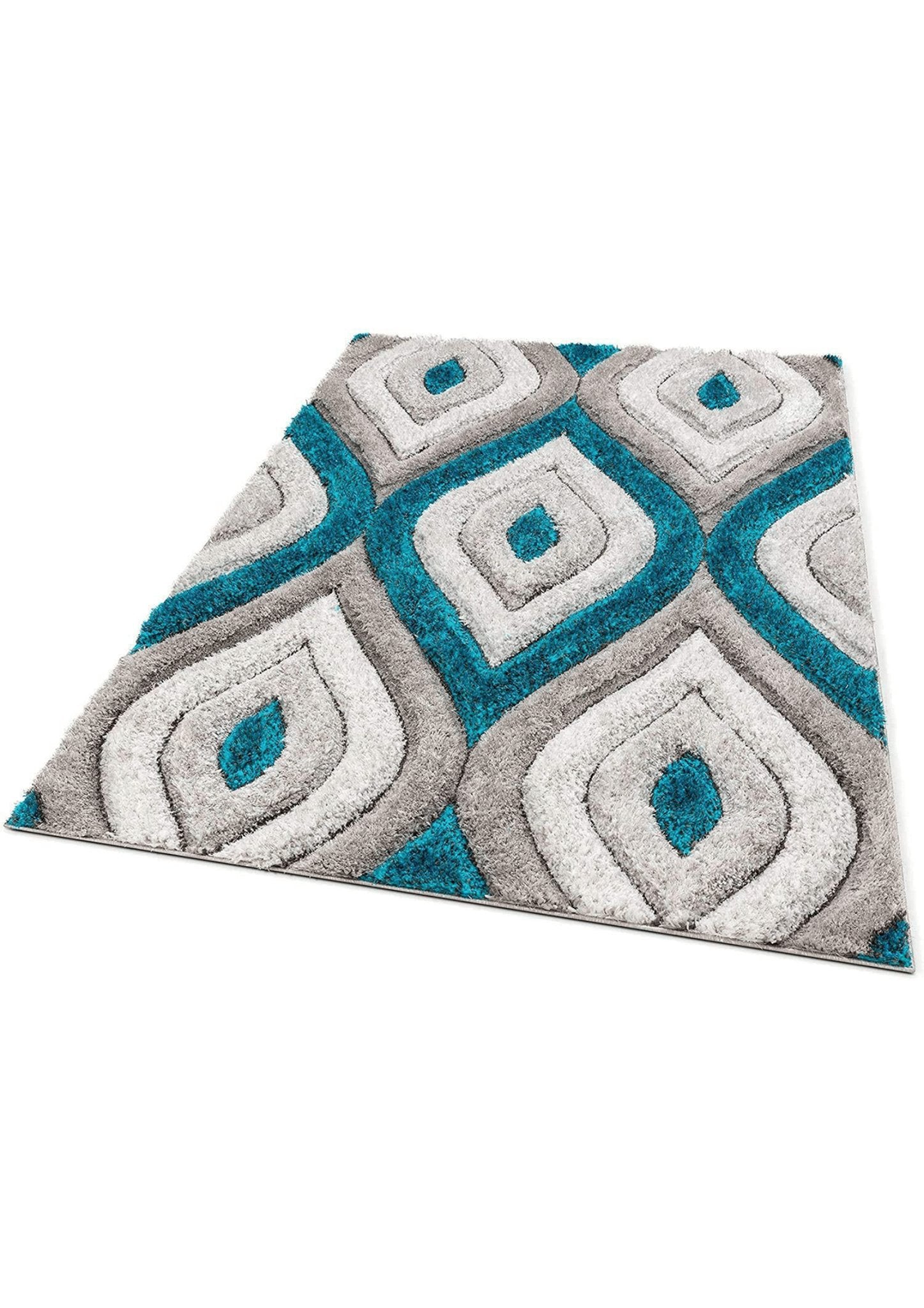 Contemporary Gray Geometric Rug - Rugs at Nestern