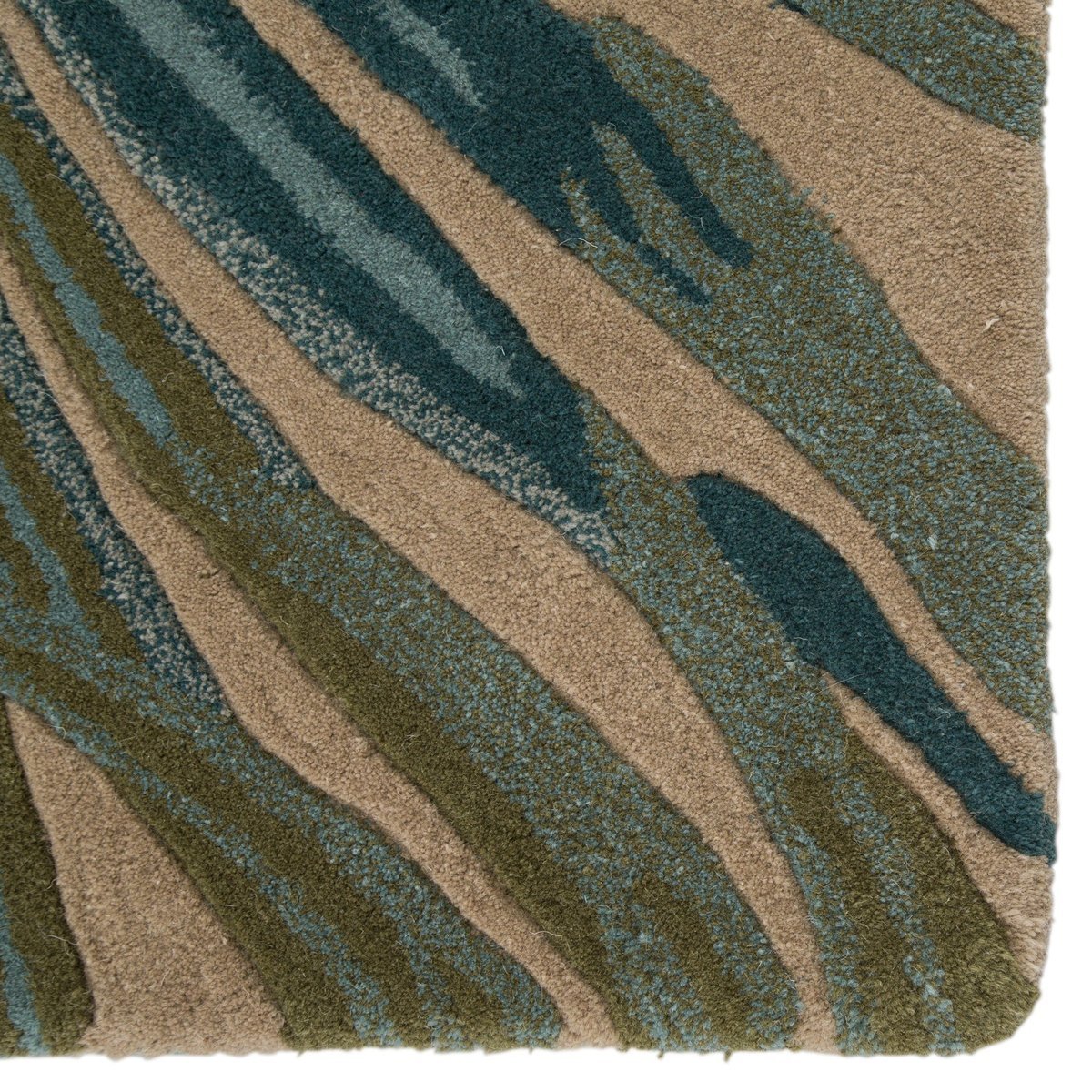 Contemporary Leaf Design Hand - Tufted Area Rug - Switzerland Wool Collections - Rugs at Nestern