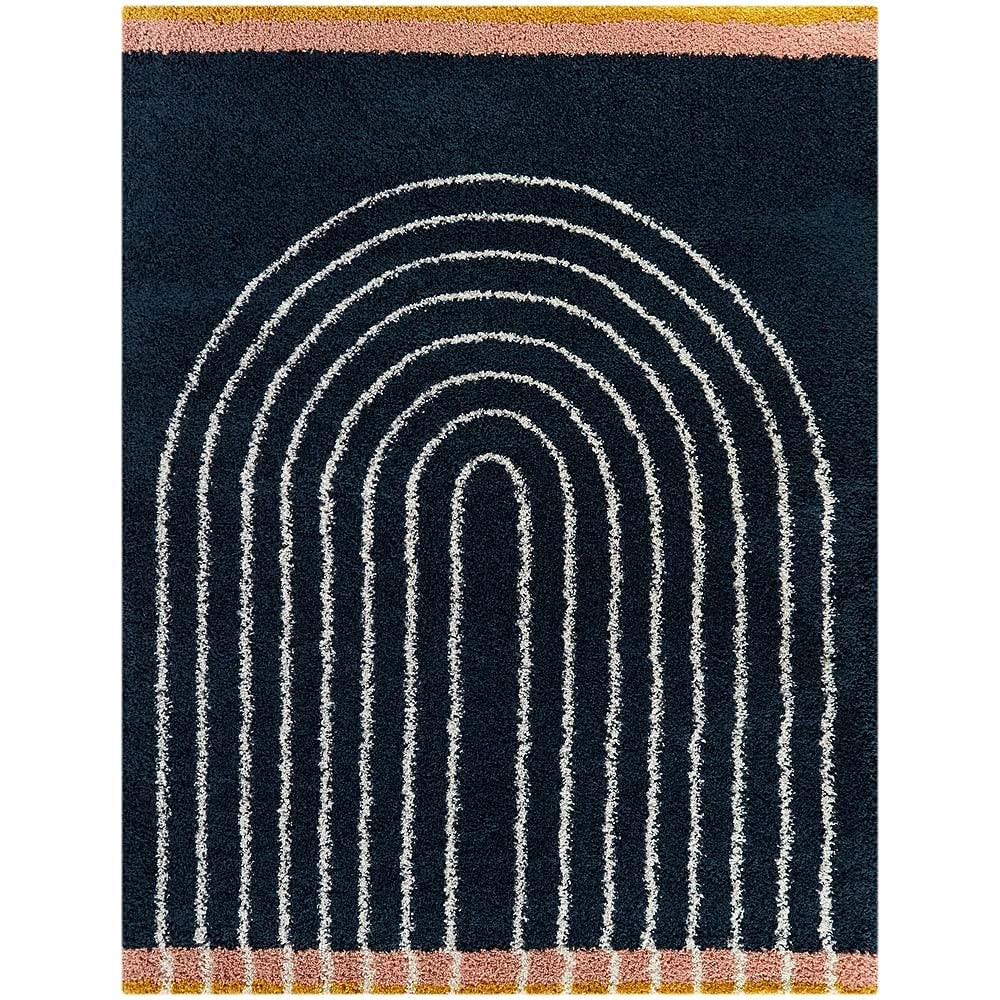 Curved Line Area Rug - Rugs at Nestern