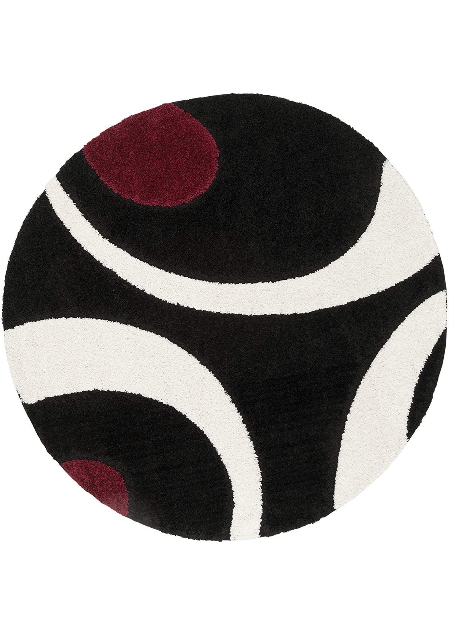 Curves and Circles Modern Abstract Rug - Rugs at Nestern