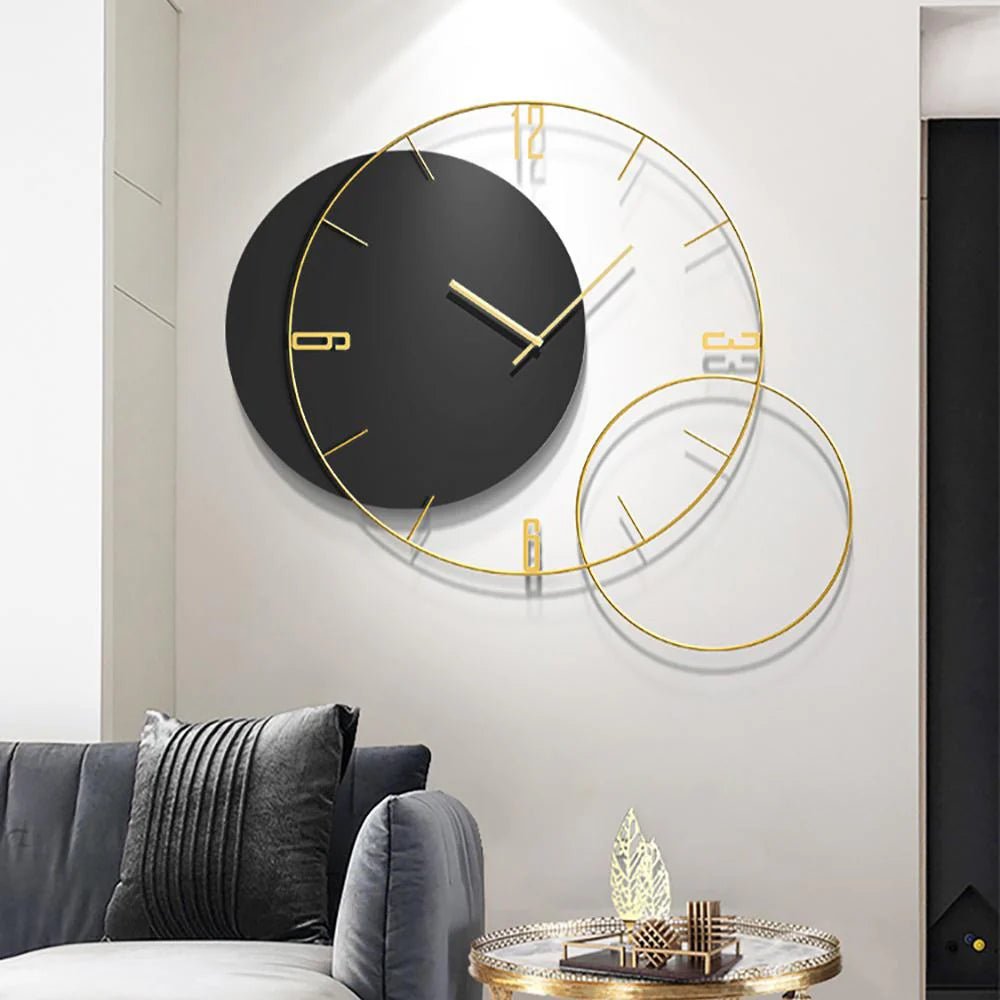 Abstract Aura Wall Clock: Sleek Design Meets Contemporary Art - Wall Clock at Nestern