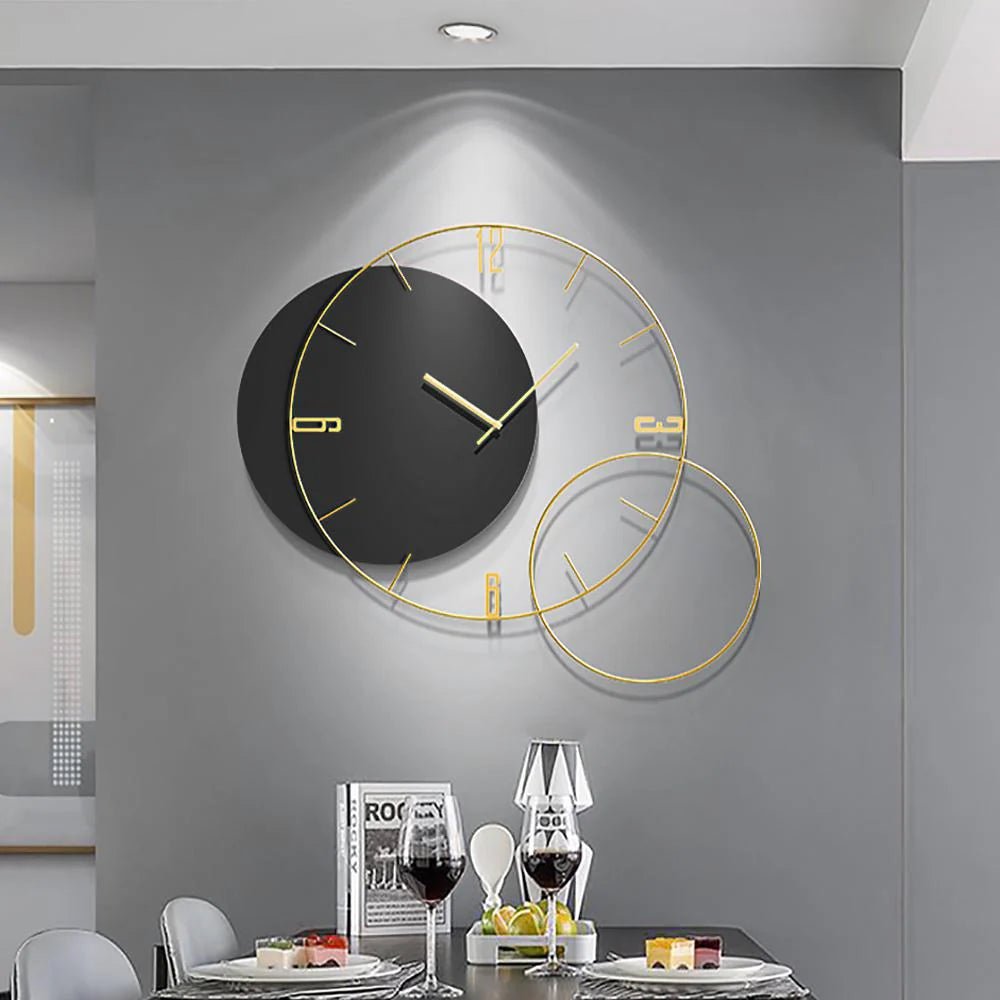 Abstract Aura Wall Clock: Sleek Design Meets Contemporary Art - Wall Clock at Nestern