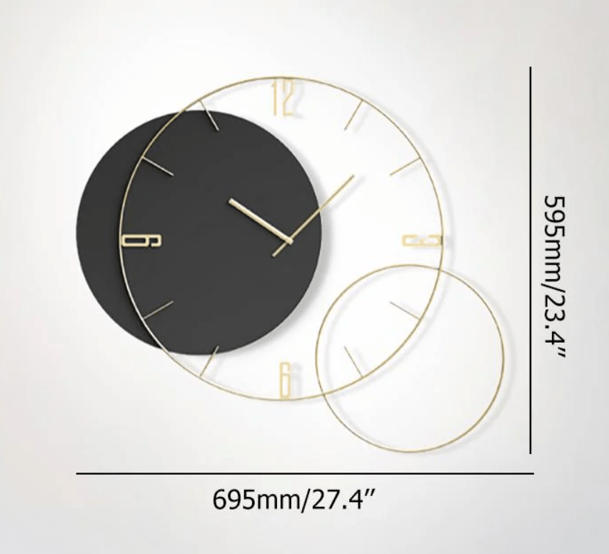 Abstract Aura Wall Clock: Sleek Design Meets Contemporary Art - Wall Clock at Nestern