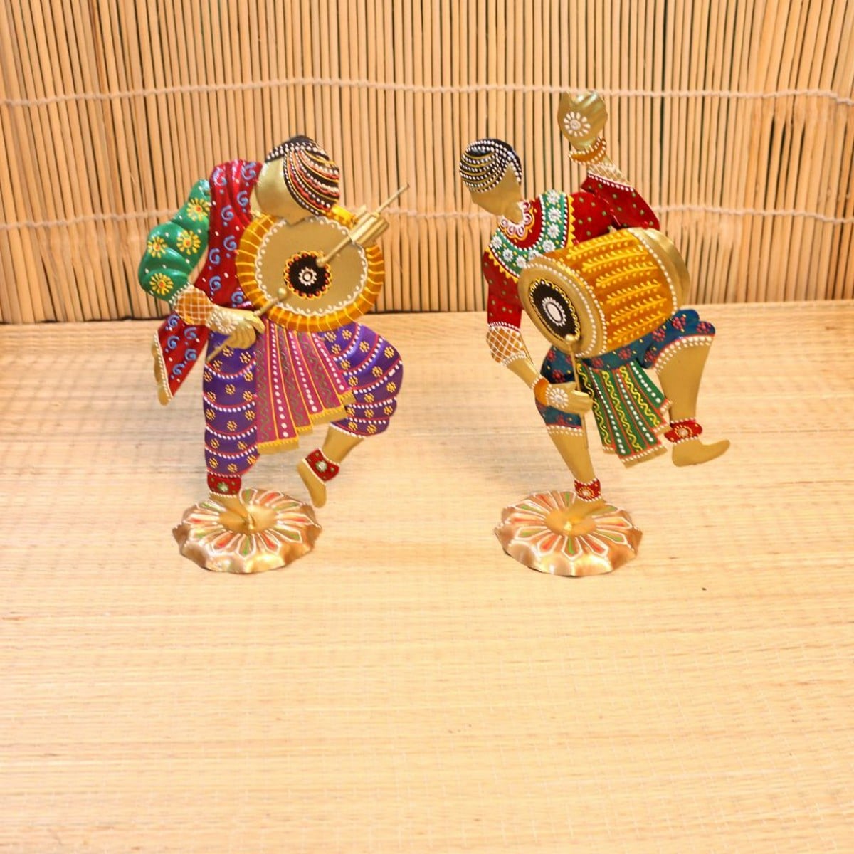 Dancing Duo Tribal Figurines - Table Decors at Nestern