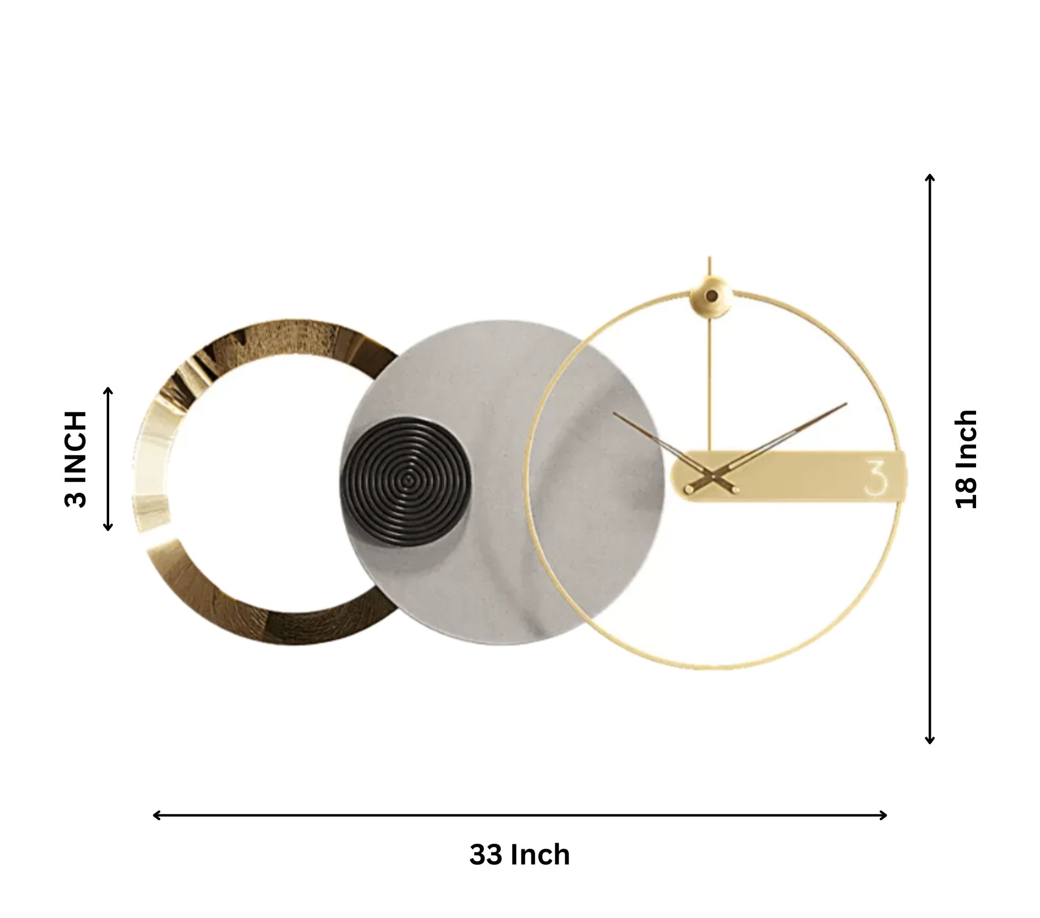 Dark Luxe - Black and Gold Wall Clock with Sophisticated European Style - Wall Clock at Nestern