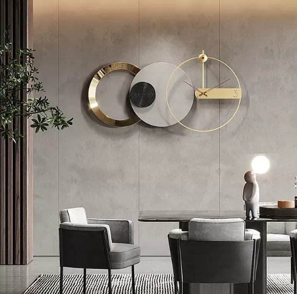 Dark Luxe - Black and Gold Wall Clock with Sophisticated European Style - Wall Clock at Nestern