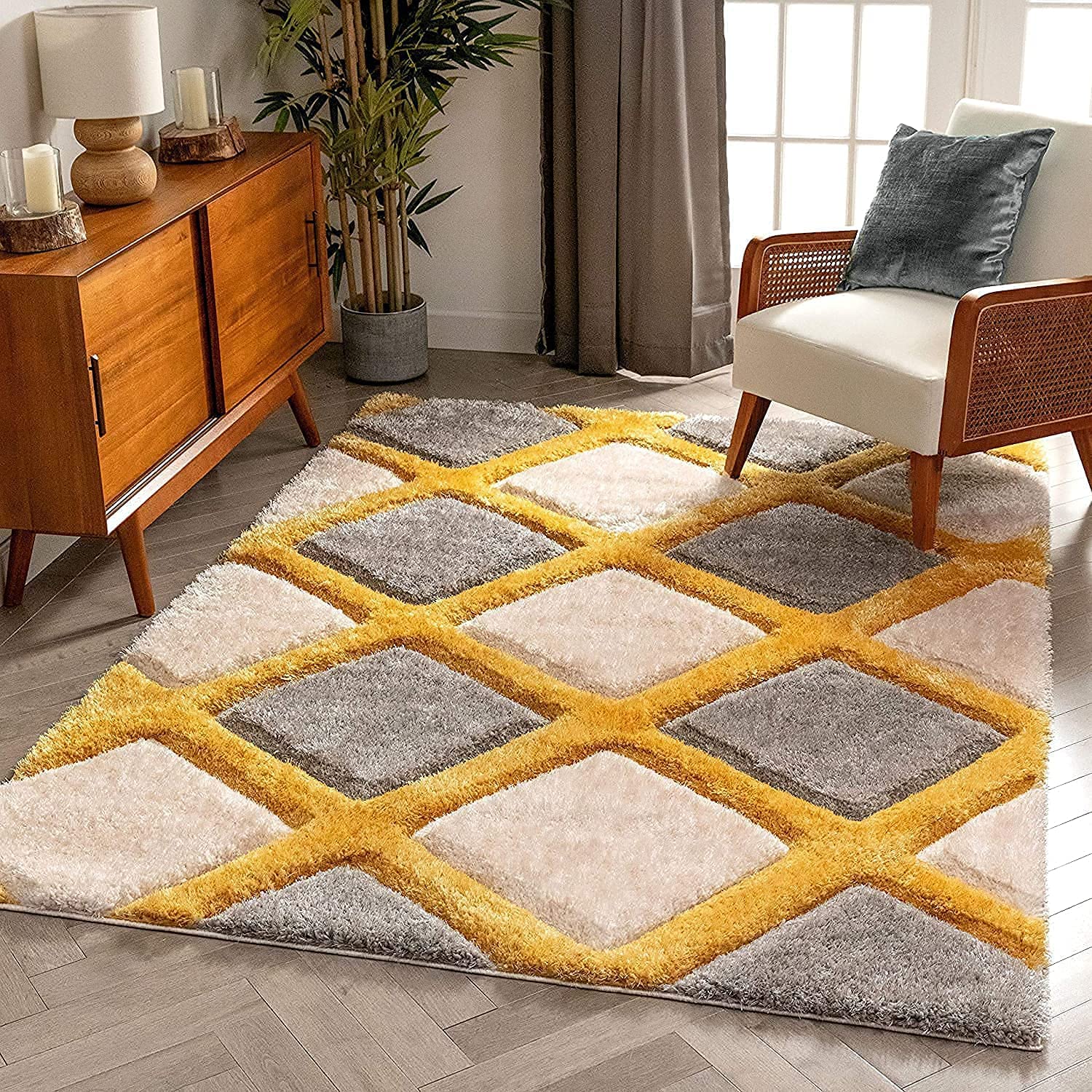 Diamond Harmony Geometric Rug - Rugs at Nestern