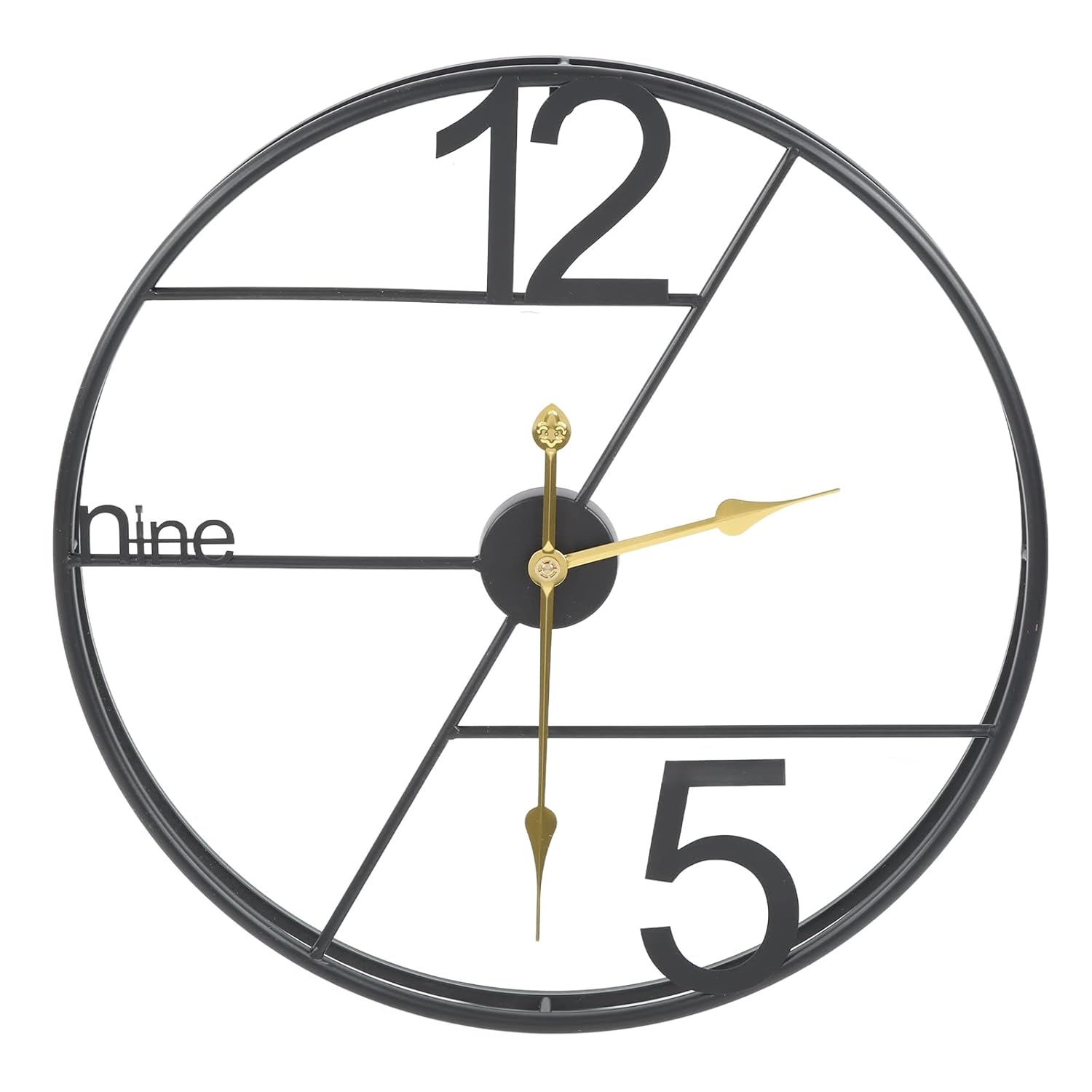 Double Ring Metal Wall Clock - Wall Clock at Nestern