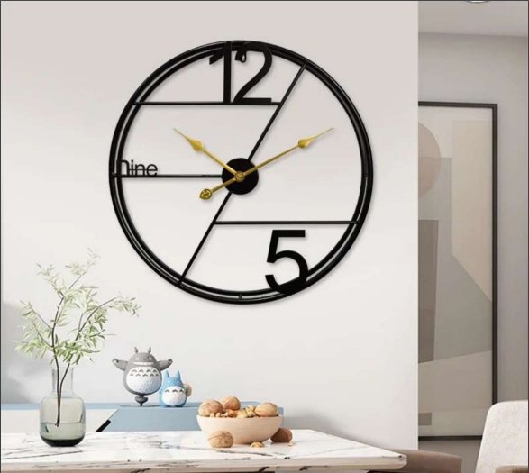 Double Ring Metal Wall Clock - Wall Clock at Nestern