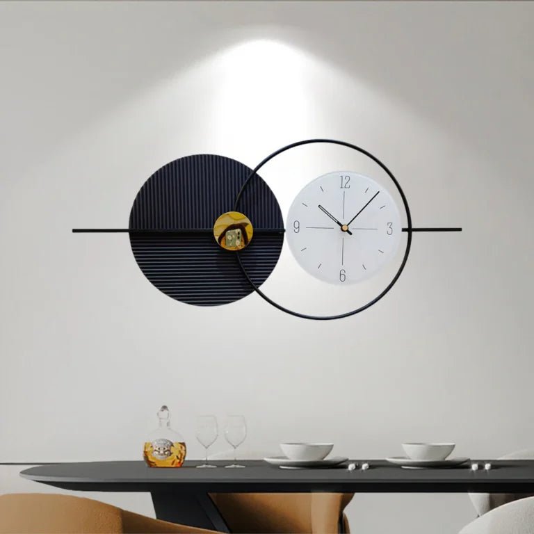 Dual - Tone Artistic Wall Clock - Wall Clock at Nestern