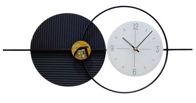 Dual - Tone Artistic Wall Clock - Wall Clock at Nestern