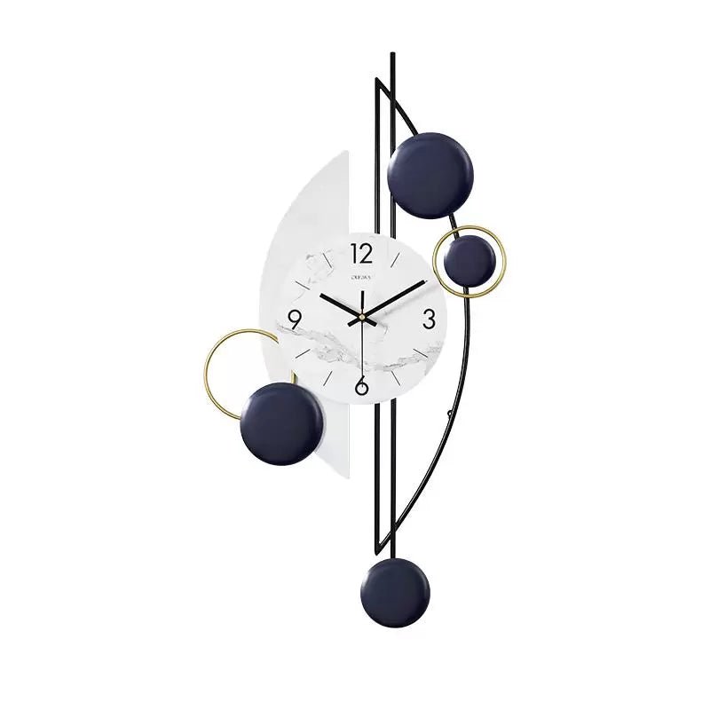 Elegant LA MESA TIME Modern Iron Wall Clock with Geometric Design - Home Decor at Nestern