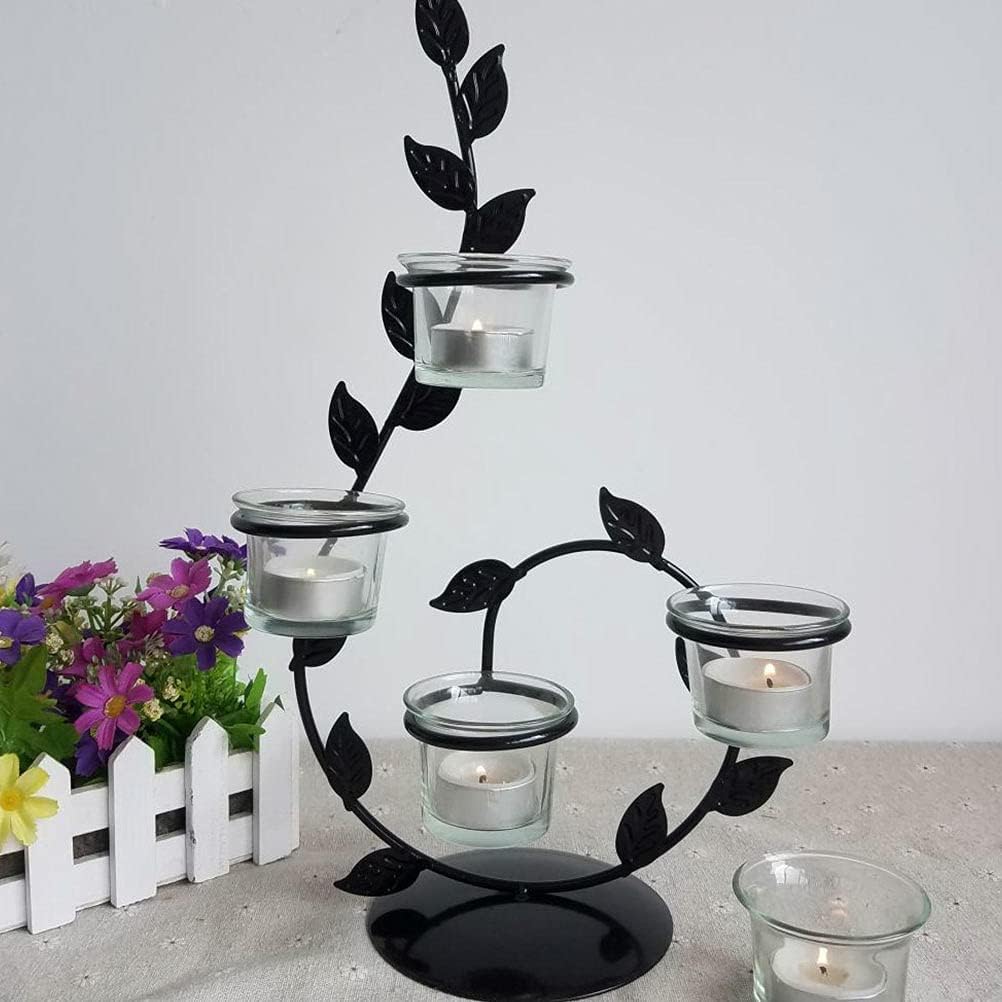 Elegant Leaf Design Tea Light Candle Holder - Home Decor at Nestern