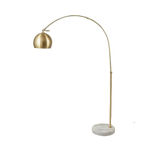 Elegant Melody Shellacs Metal Floor Lamp - Luxe Gold Brass Finish - Home Decor at Nestern