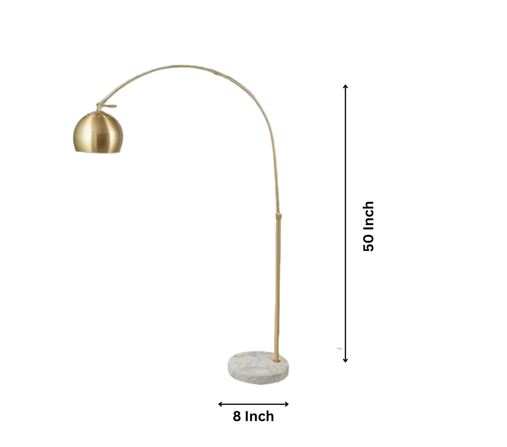 Elegant Melody Shellacs Metal Floor Lamp - Luxe Gold Brass Finish - Home Decor at Nestern