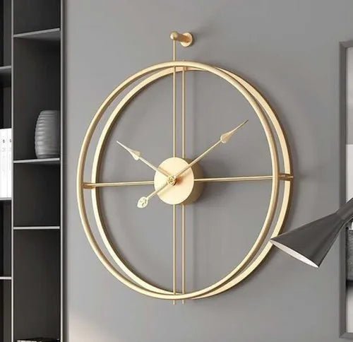 Elegant Modern Gold Wall Clock - Sleek Design for Contemporary Interiors - Home Decor at Nestern