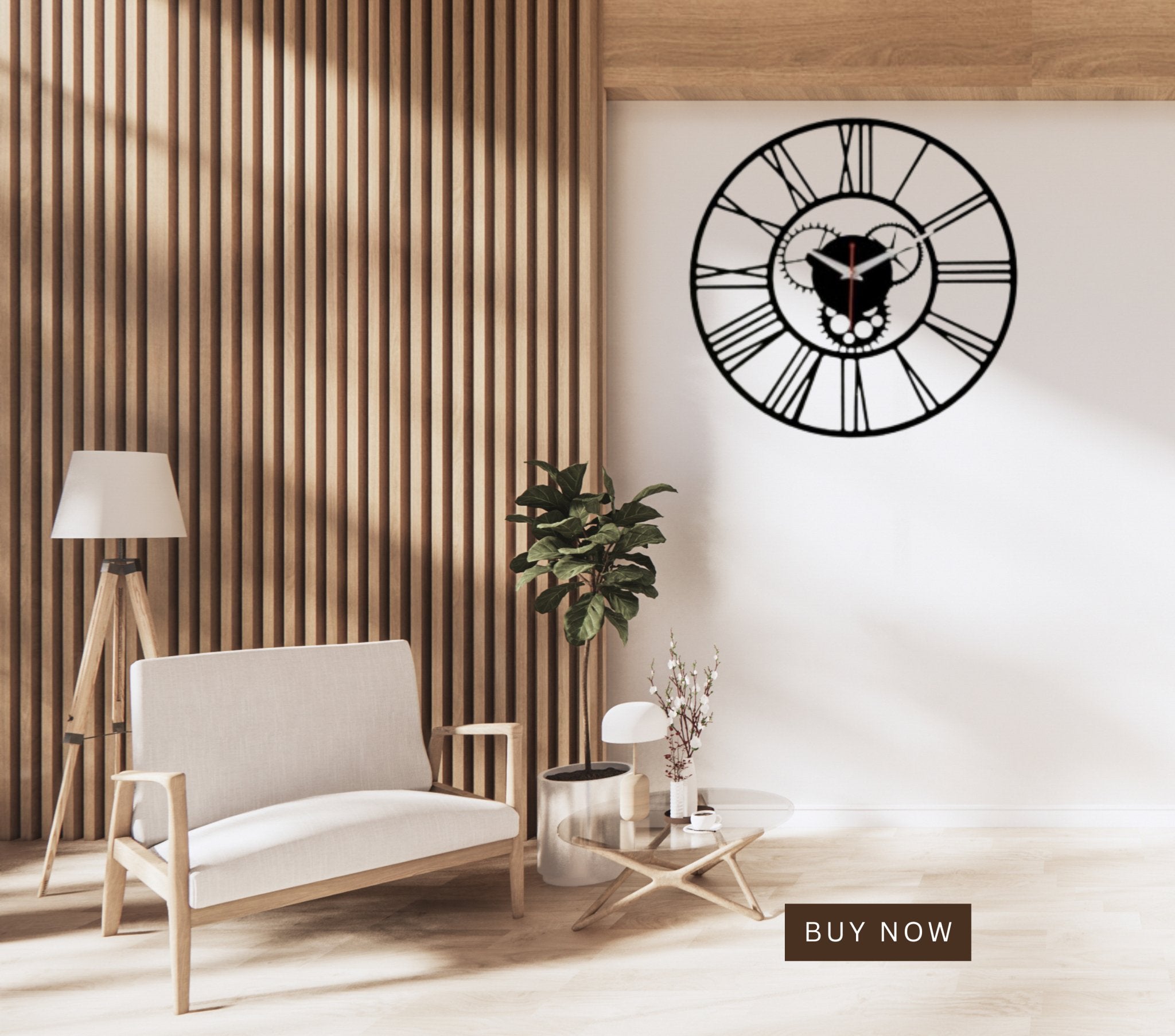 Elegant Roman Numeral Wall Clock - Wall Clock at Nestern