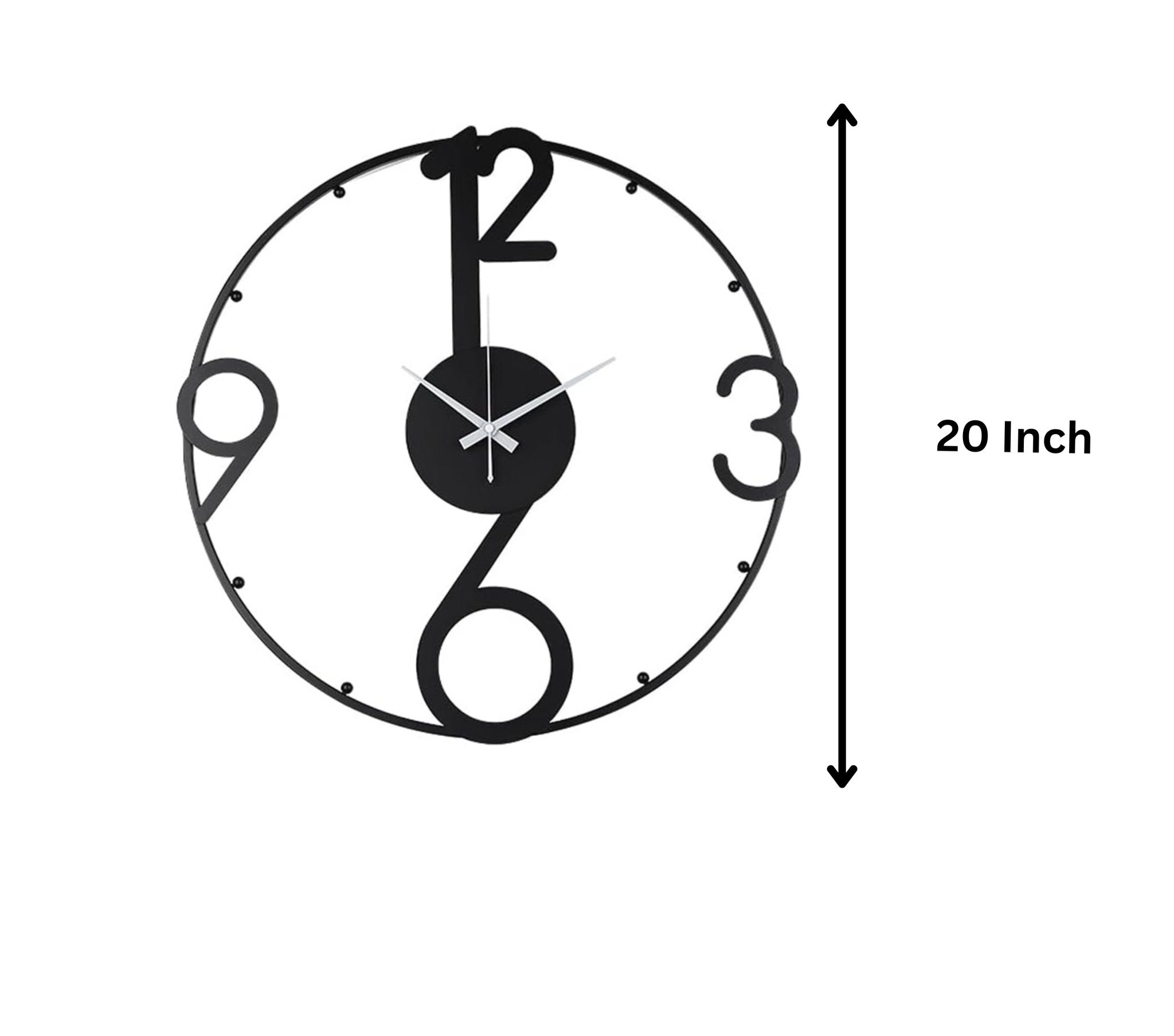 Elegant Scroll Wall Clock: Time with a Twist - Home Decor at Nestern