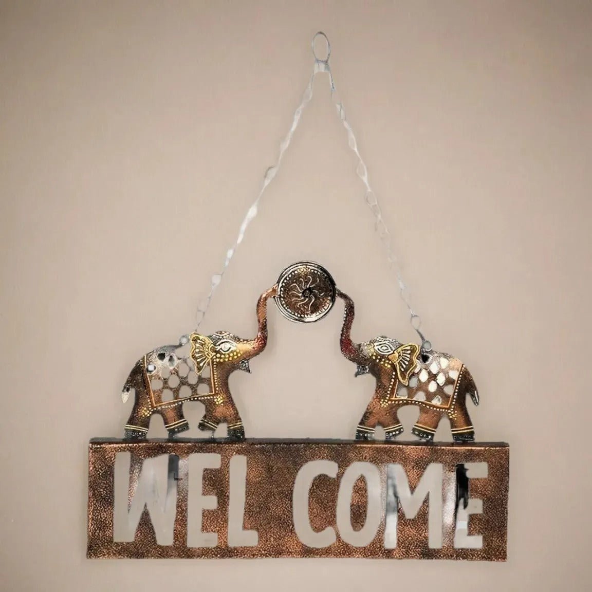 Elephant Welcome Sign Wall Art - Wall Art at Nestern