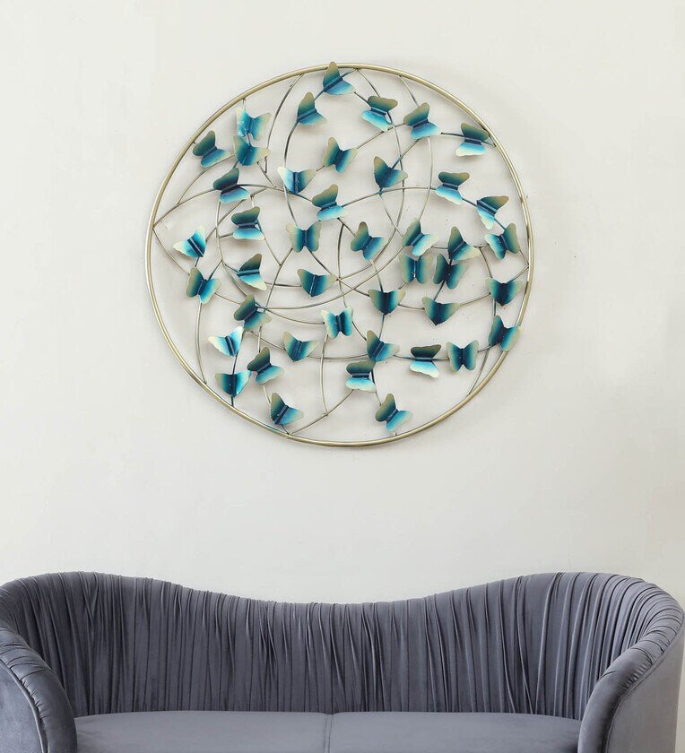 Enchanting Butterfly Circle Wall Art - Wall Art at Nestern