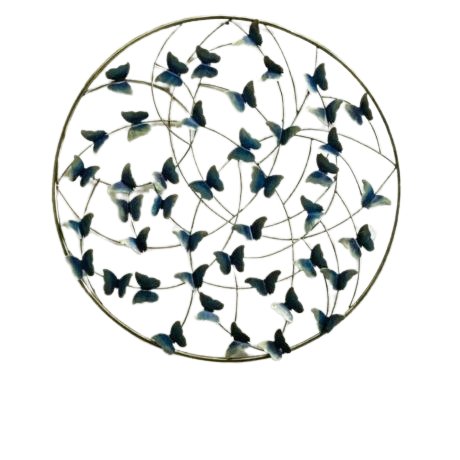 Enchanting Butterfly Circle Wall Art - Wall Art at Nestern