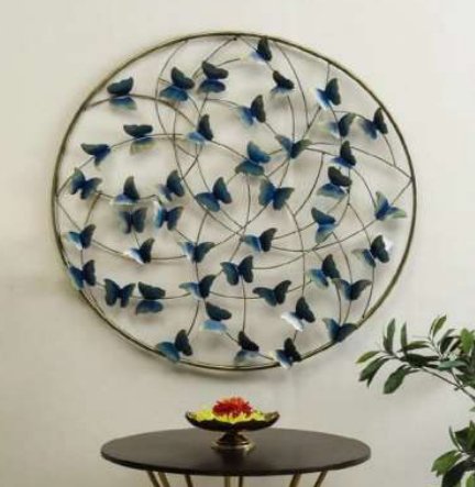 Enchanting Butterfly Circle Wall Art - Wall Art at Nestern