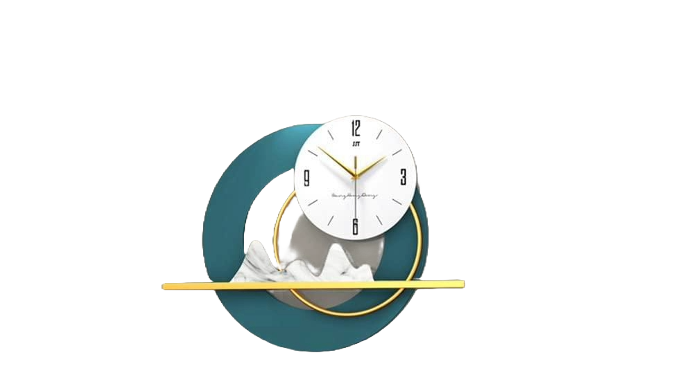 Living Room Luxury - Wall Clock with Elegant Background and Timeless Charm