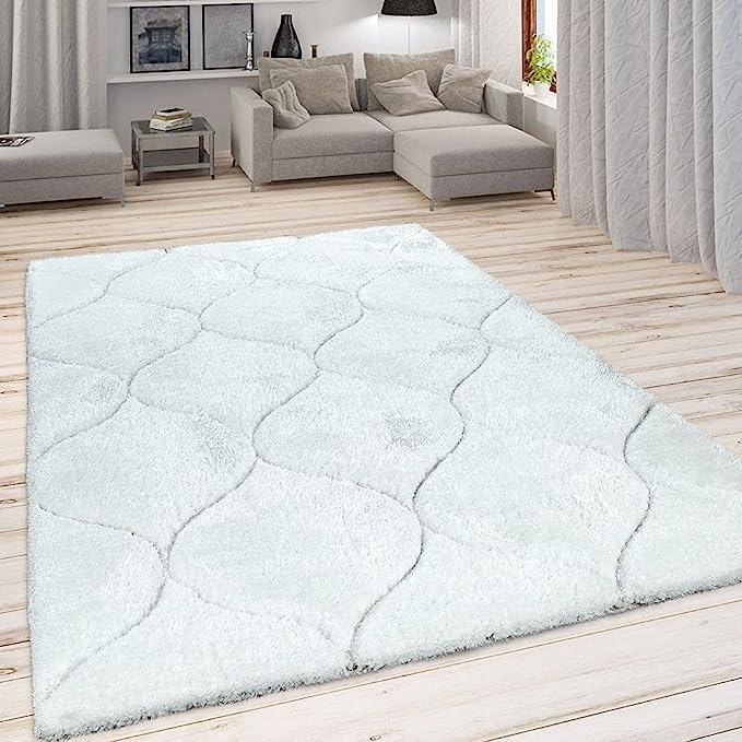 Fluffy Geometric Pattern Area Rug - Rugs at Nestern