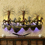 Galloping Horse Sculpture Wall Art with LED - Wall Art at Nestern