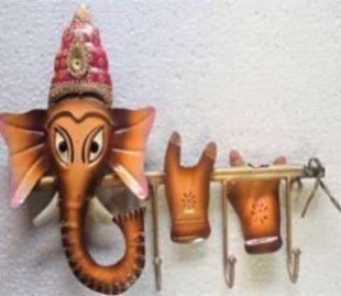 Ganesha - Themed Wall Hook Rack - Wall Art at Nestern