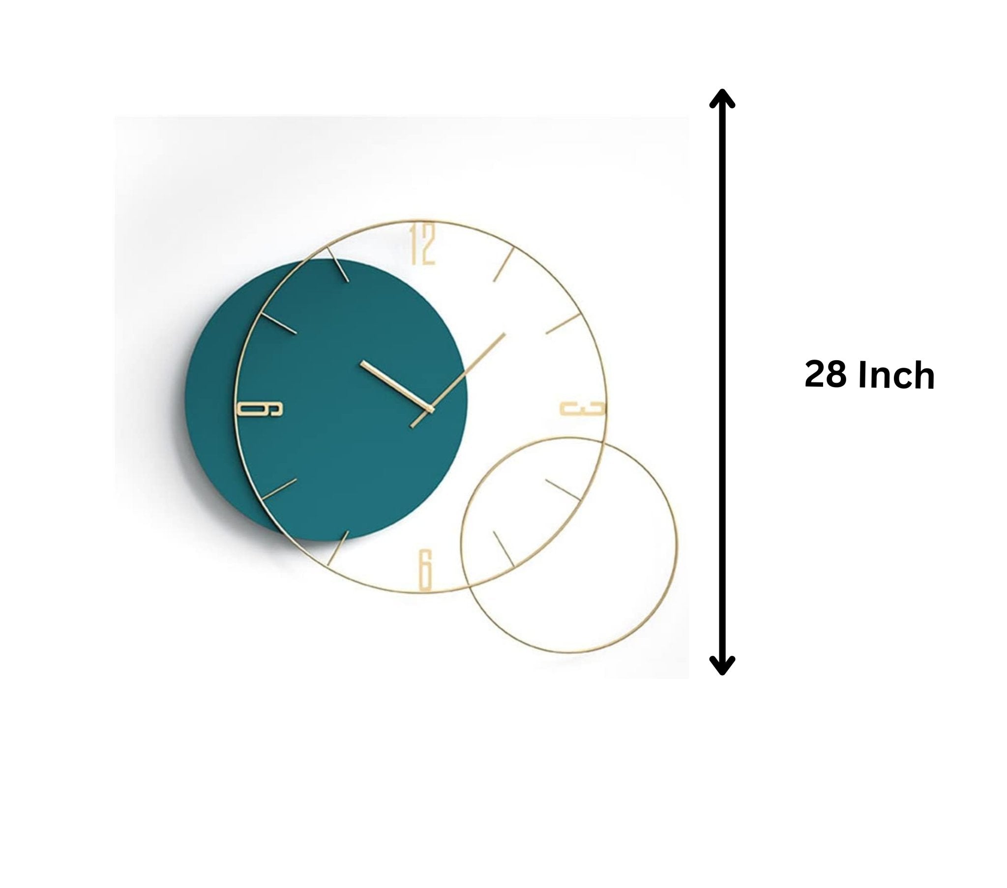 Geometric Harmony Wall Clock: Modern Chic Meets Timeless Elegance - Wall Clock at Nestern