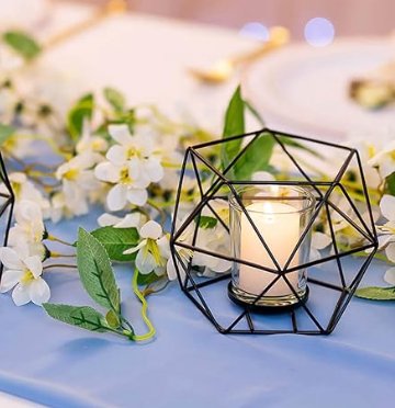 Geometric Metal Tea Light Candle Holder - Home Decor at Nestern