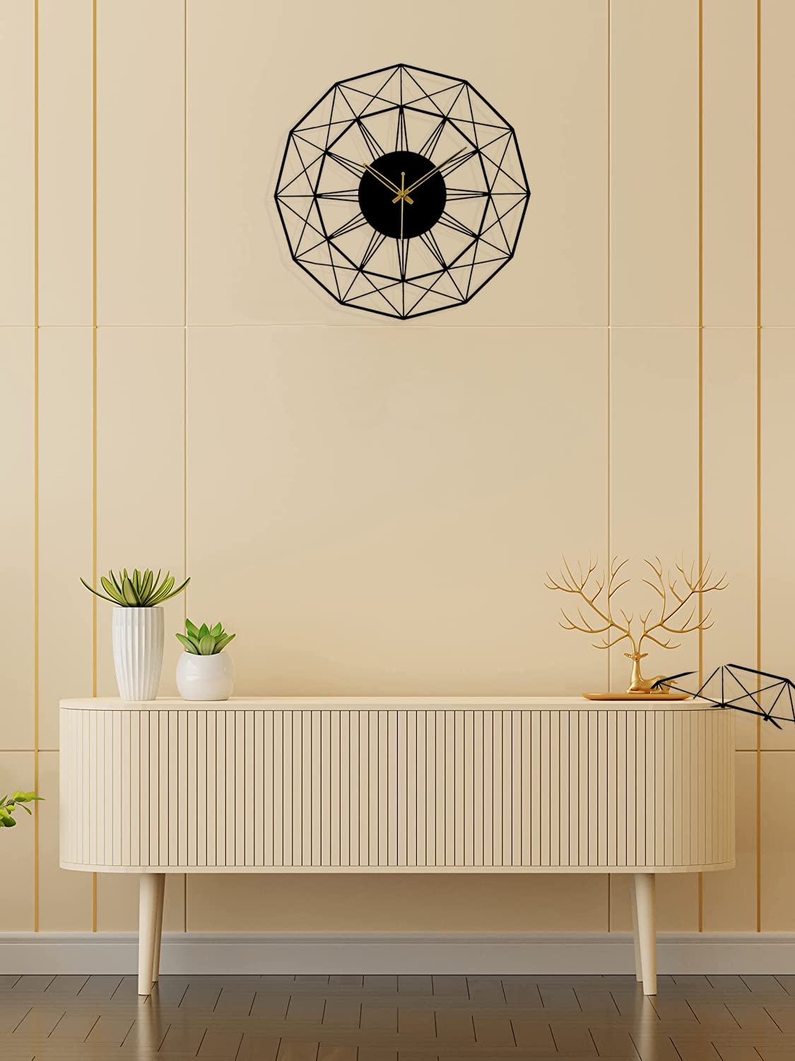 Geometric Minimalistic Wall Clock - Wall Clock at Nestern