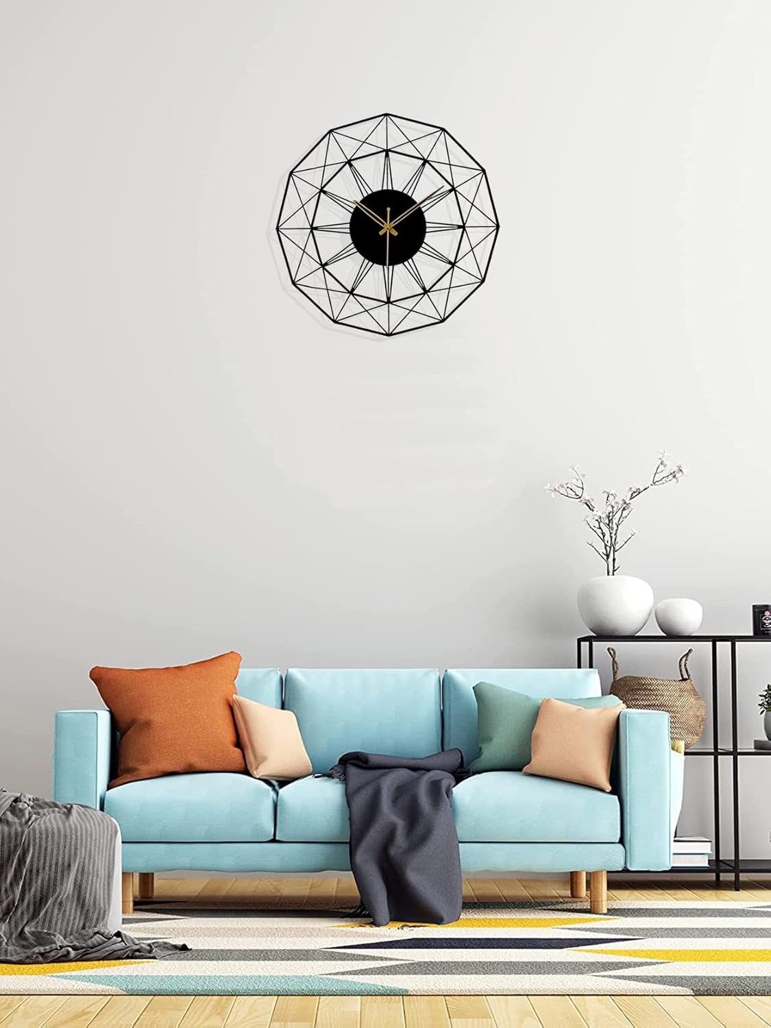 Geometric Minimalistic Wall Clock - Wall Clock at Nestern