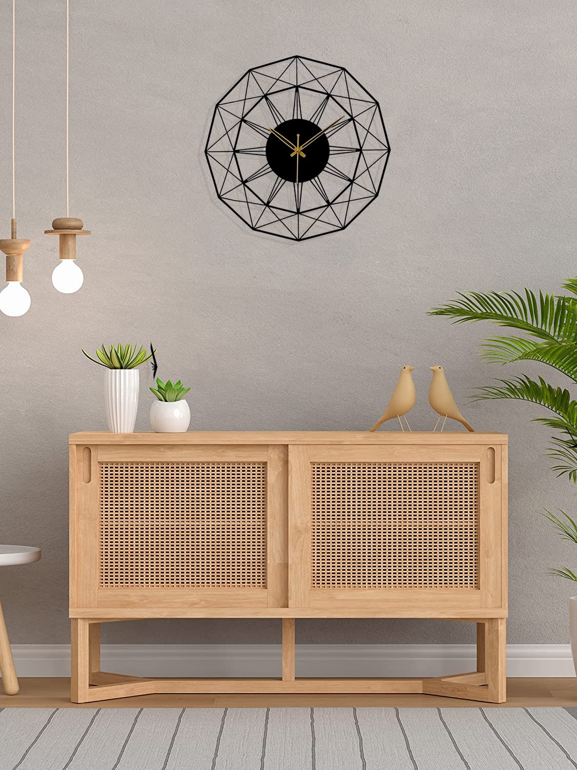 Geometric Minimalistic Wall Clock - Wall Clock at Nestern