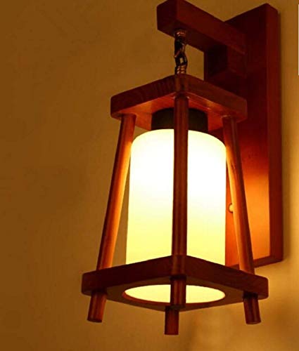 Geometric Wooden Frame Wall Lamp - Wall Lights at Nestern