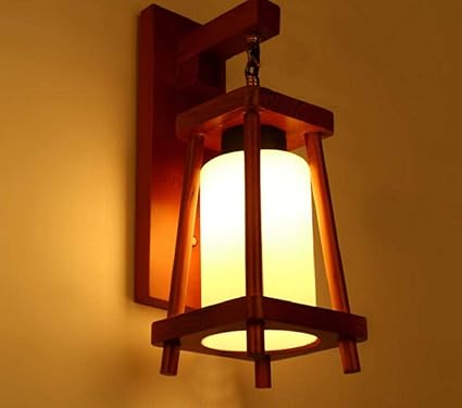 Geometric Wooden Frame Wall Lamp - Wall Lights at Nestern