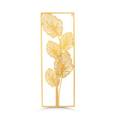 Gold Metal Leaf Wall Art - Wall Art at Nestern