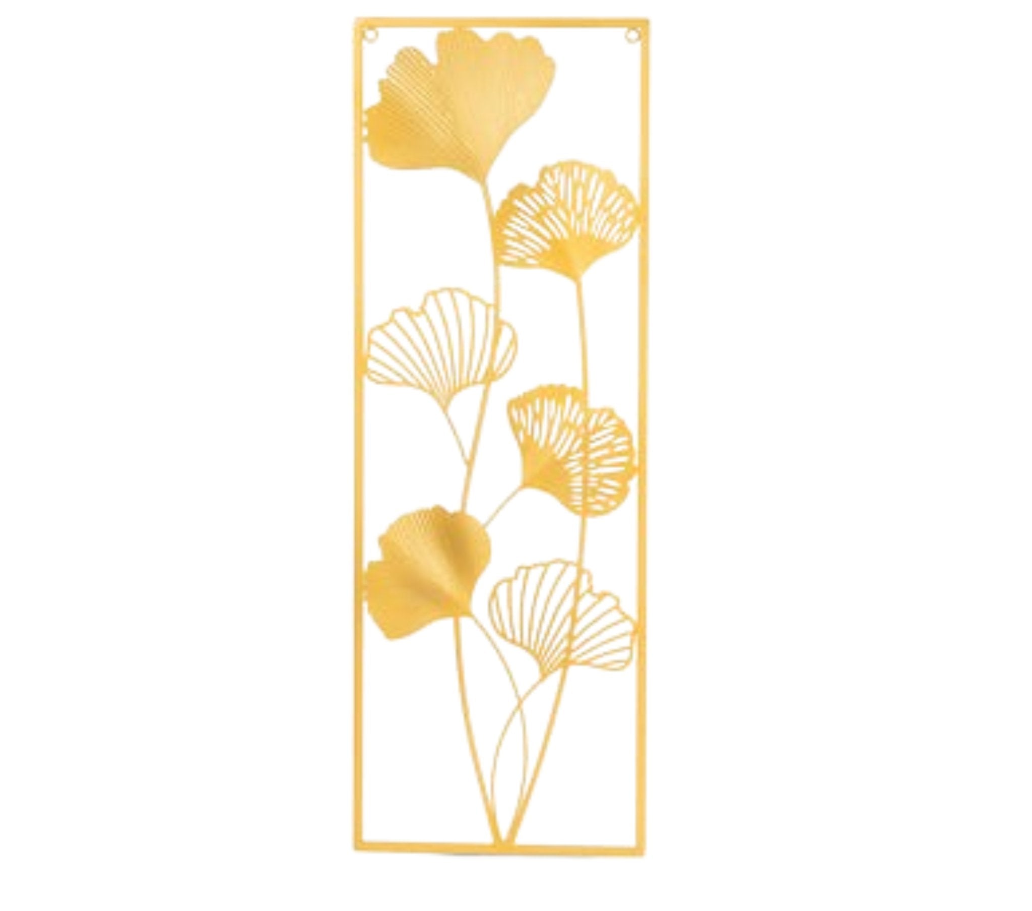 Gold Metal Leaf Wall Art - Wall Art at Nestern