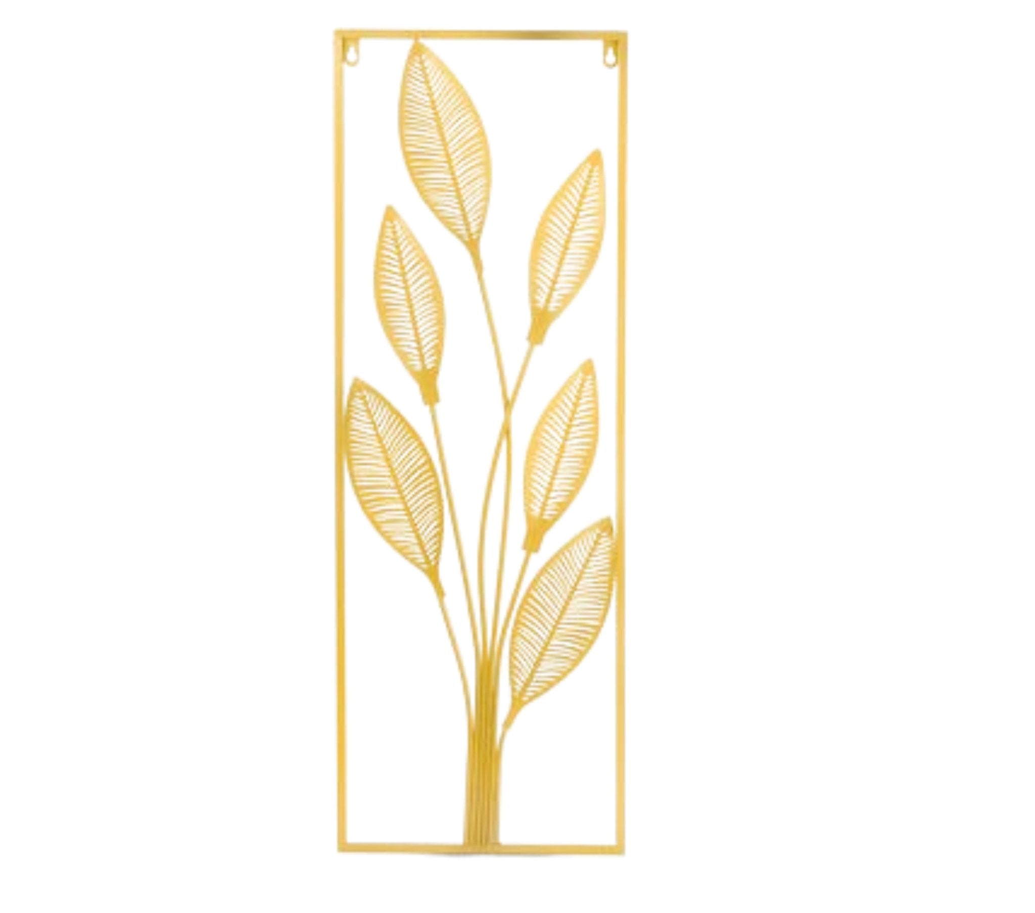 Gold Metal Leaf Wall Art - Wall Art at Nestern