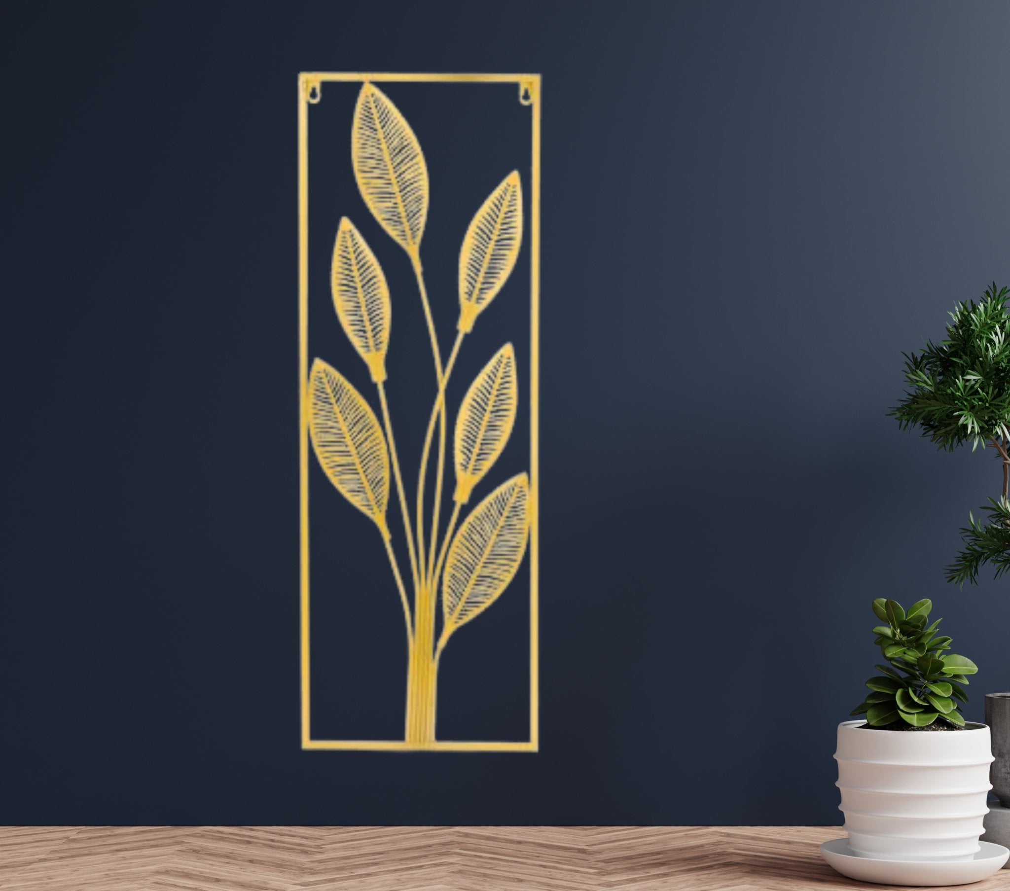 Gold Metal Leaf Wall Art - Wall Art at Nestern