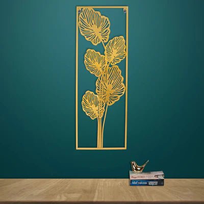 Gold Metal Leaf Wall Art - Wall Art at Nestern