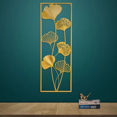 Gold Metal Leaf Wall Art - Wall Art at Nestern