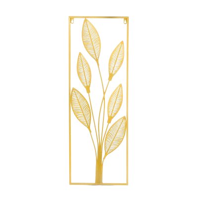 Gold Metal Leaf Wall Art - Wall Art at Nestern